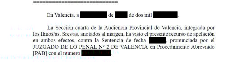 Absolución por un delito de receptación