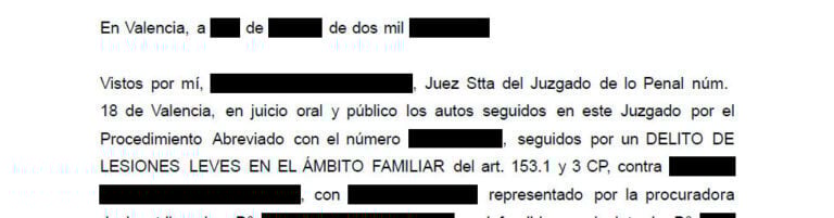 Absolución por un delito de lesiones