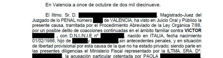 Absolución por un delito continuado de coacciones