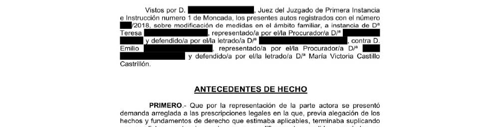 Guardia y custodia de una menor menor más una pensión alimenticia